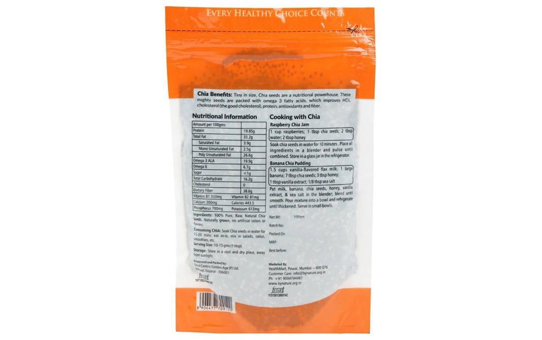 By Nature Chia Seeds    Pack  100 grams